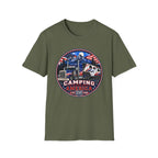 Camping Across America T‑Shirt — Patriotic RV & Semi Truck Graphic T-Shirt