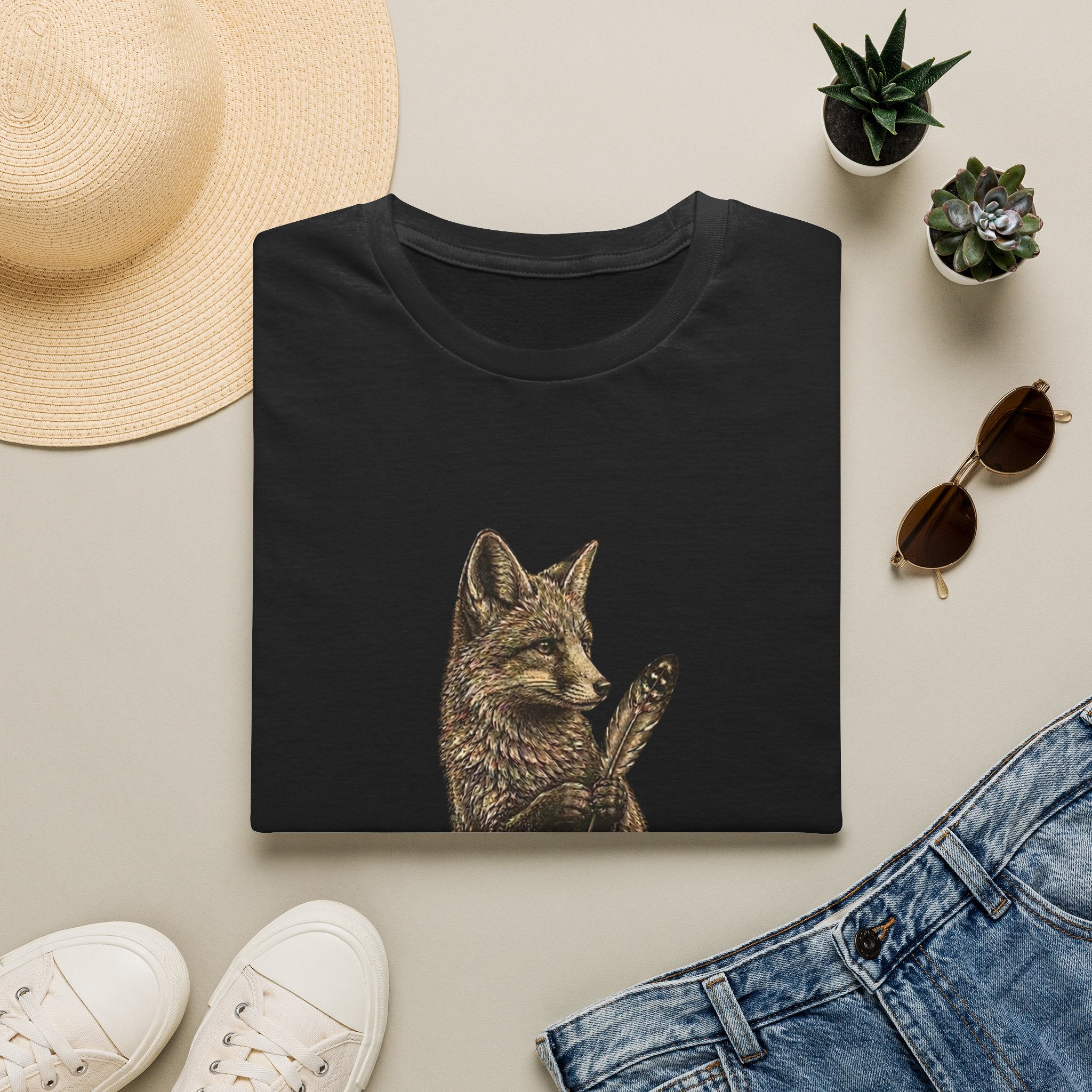 Fox With Feather (2) T-Shirt