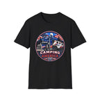 Camping Across America T‑Shirt — Patriotic RV & Semi Truck Graphic T-Shirt
