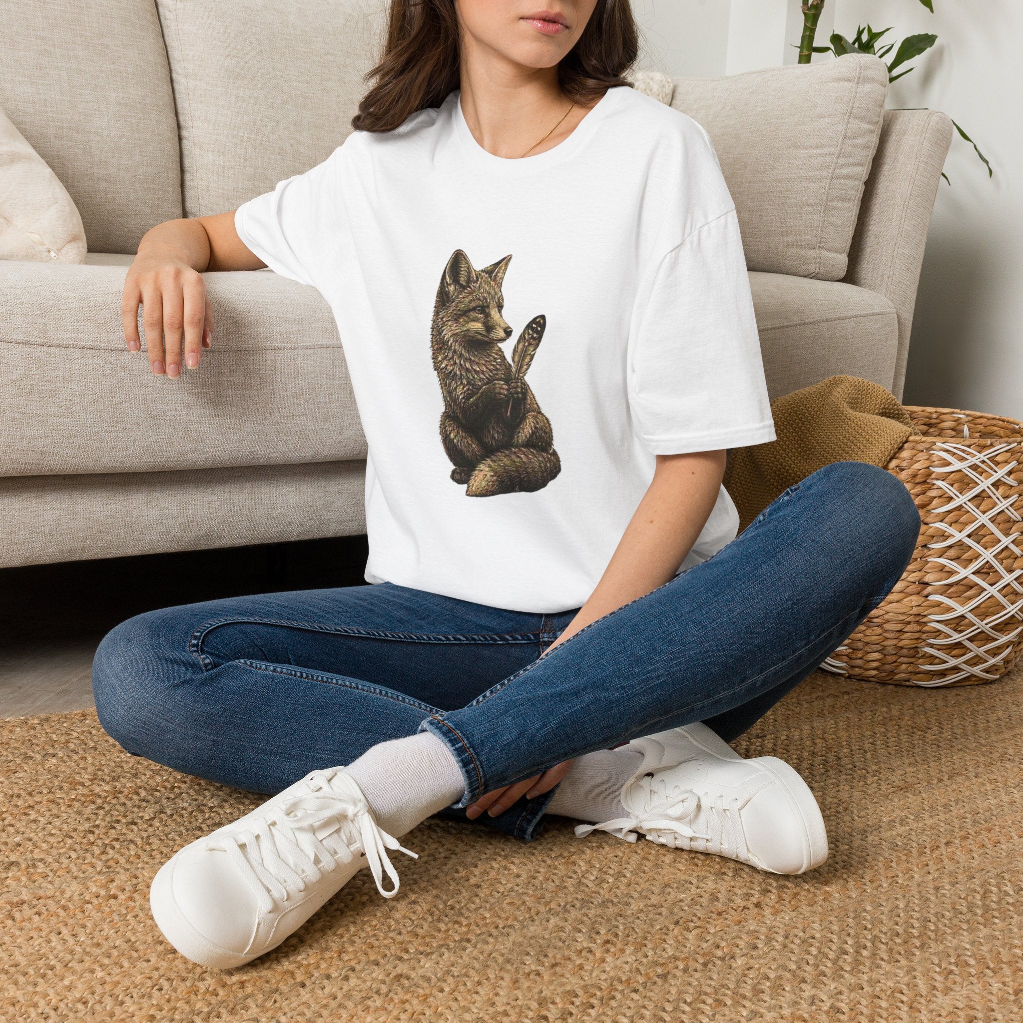 Fox With Feather (2) T-Shirt