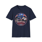 Camping Across America T‑Shirt — Patriotic RV & Semi Truck Graphic T-Shirt