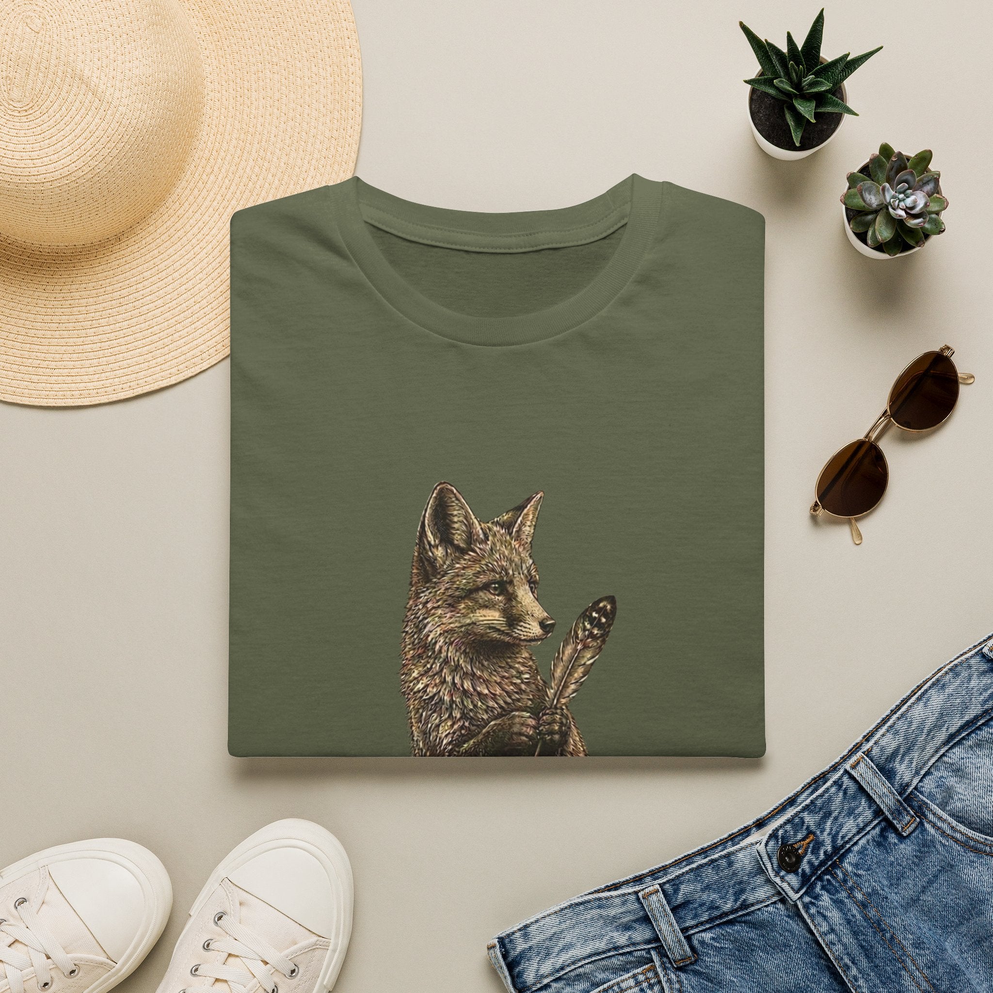 Fox With Feather (2) T-Shirt