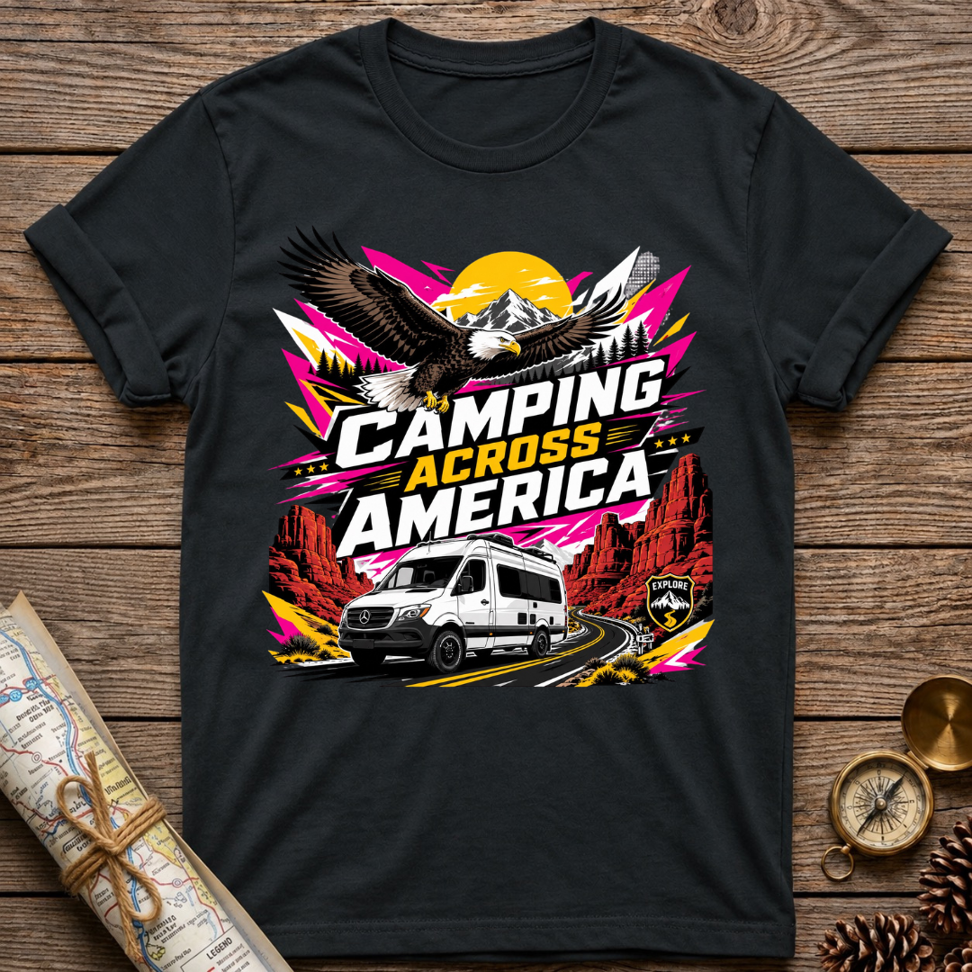 Camping Across America With An Eagle T-Shirt