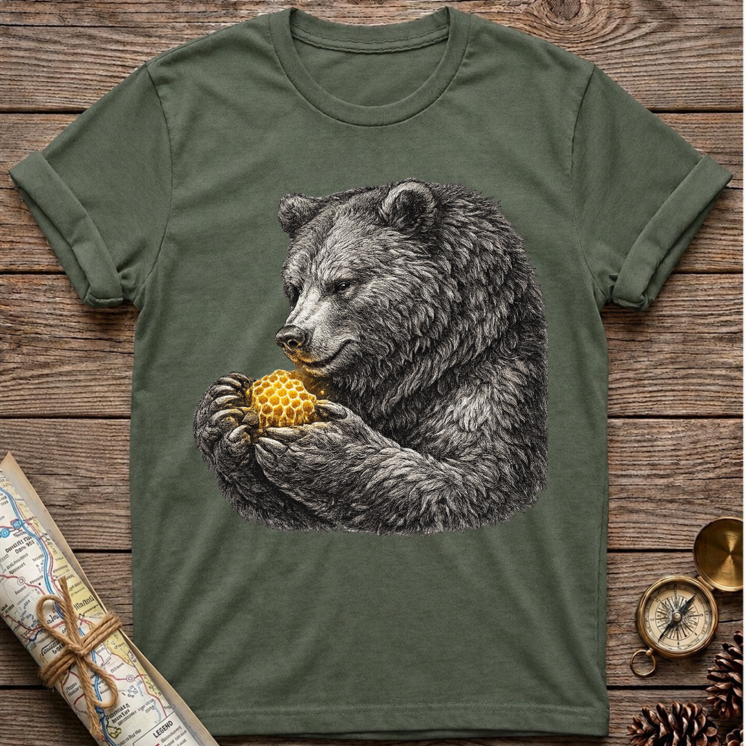 Bear Holding Honeycomb (2) T-Shirt