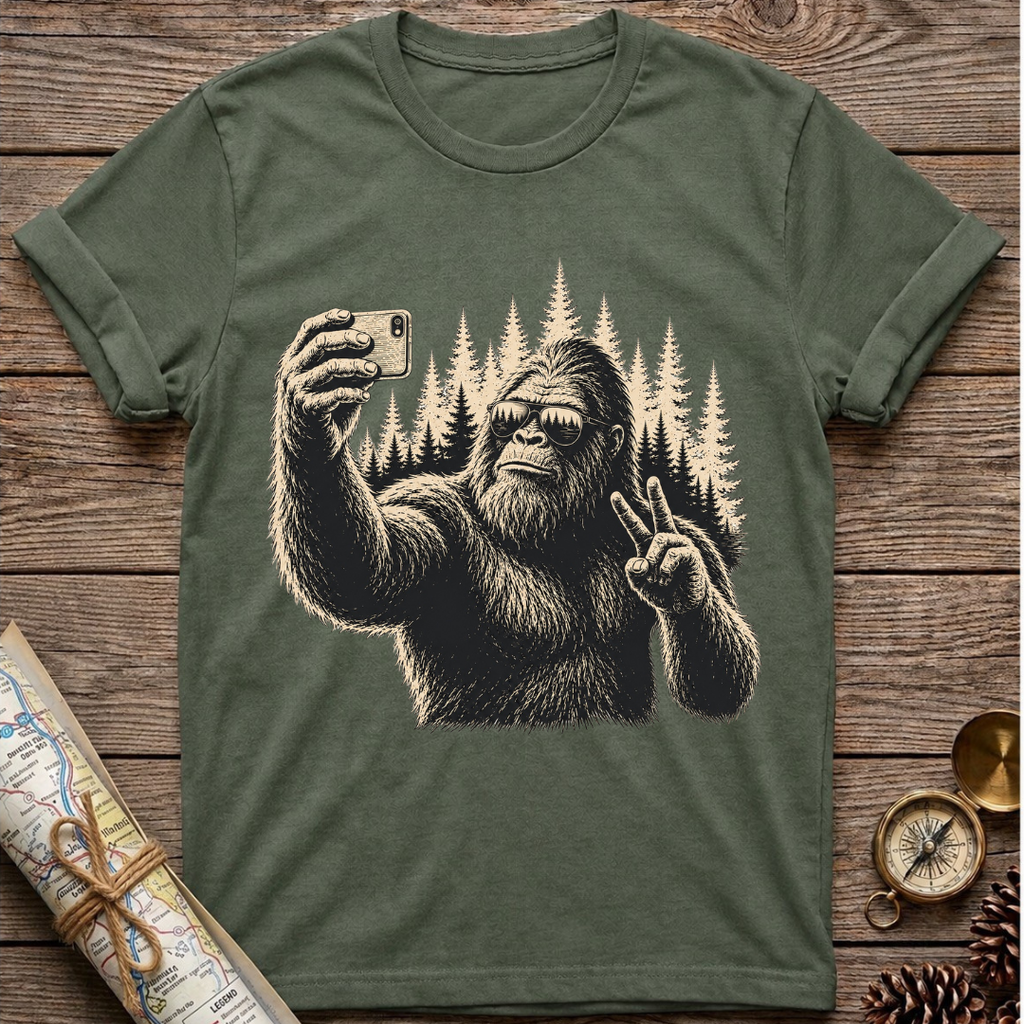 Bigfoot Taking Selfie T-Shirt