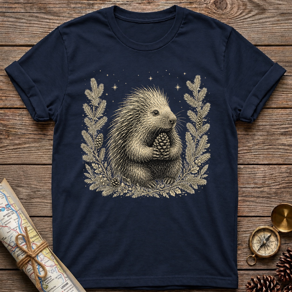 Porcupine Holding A Pine Cone T-Shirt