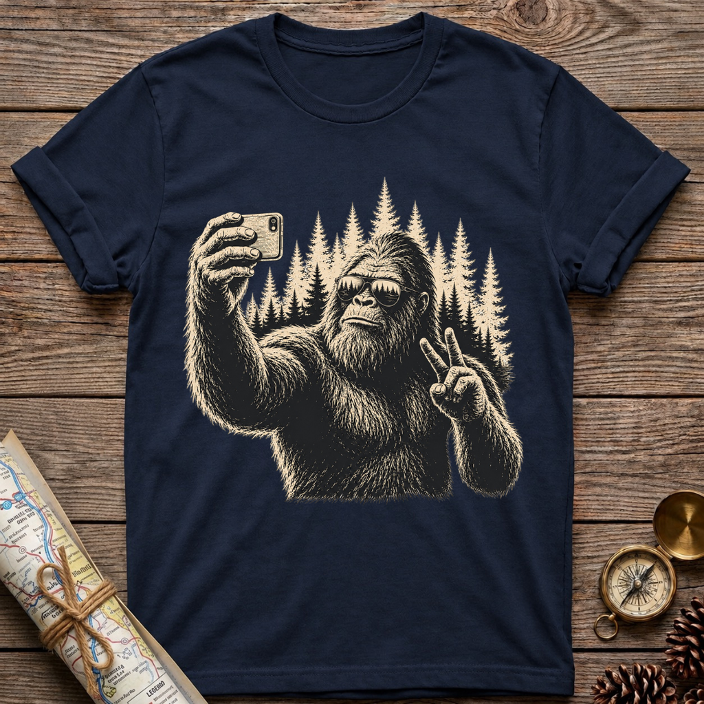 Bigfoot Taking Selfie T-Shirt
