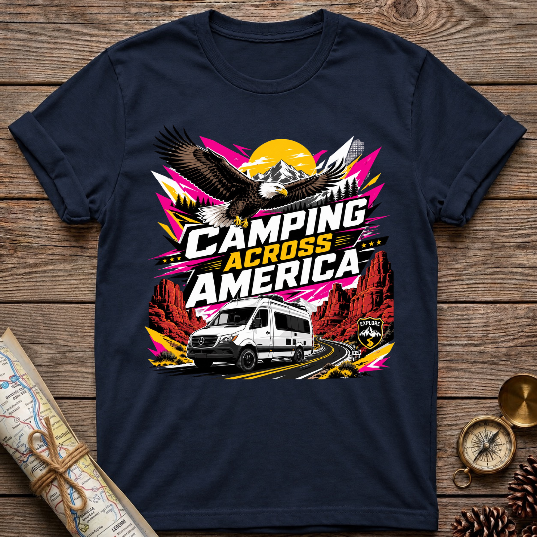 Camping Across America With An Eagle T-Shirt