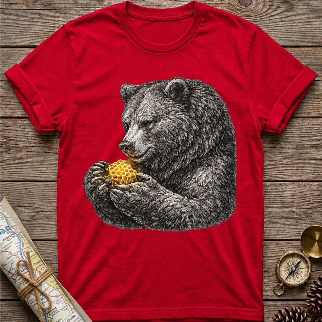 Bear Holding Honeycomb (2) T-Shirt