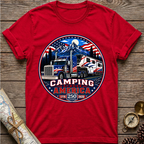 Camping Across America T‑Shirt — Patriotic RV & Semi Truck Graphic T-Shirt