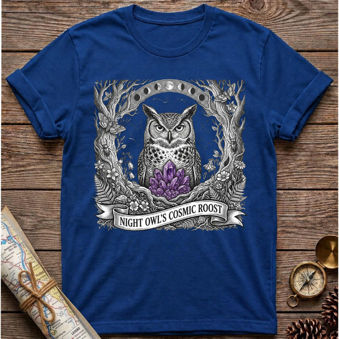 Night Owl's Cosmic Roost T-Shirt