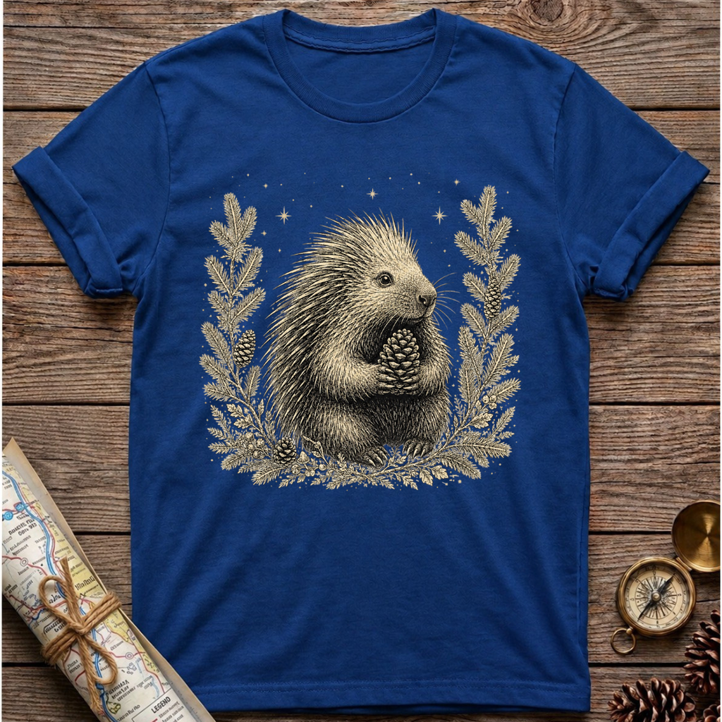Porcupine Holding A Pine Cone T-Shirt