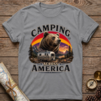 Camping Across America With A Bear T-Shirt