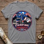 Camping Across America T‑Shirt — Patriotic RV & Semi Truck Graphic T-Shirt