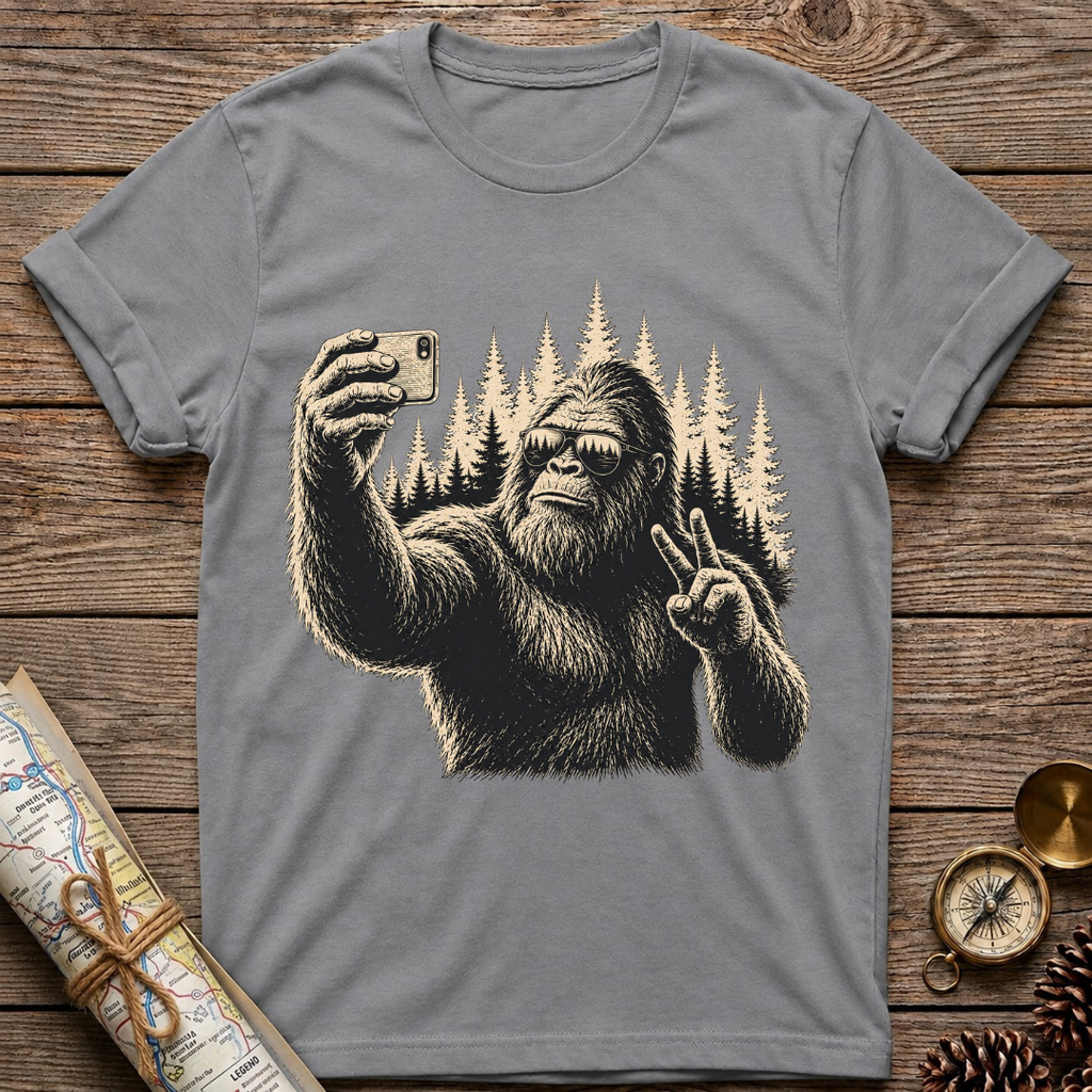 Bigfoot Taking Selfie T-Shirt