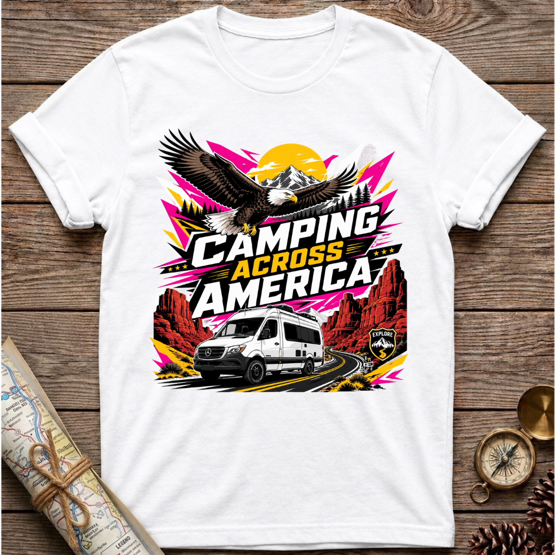 Camping Across America With An Eagle T-Shirt