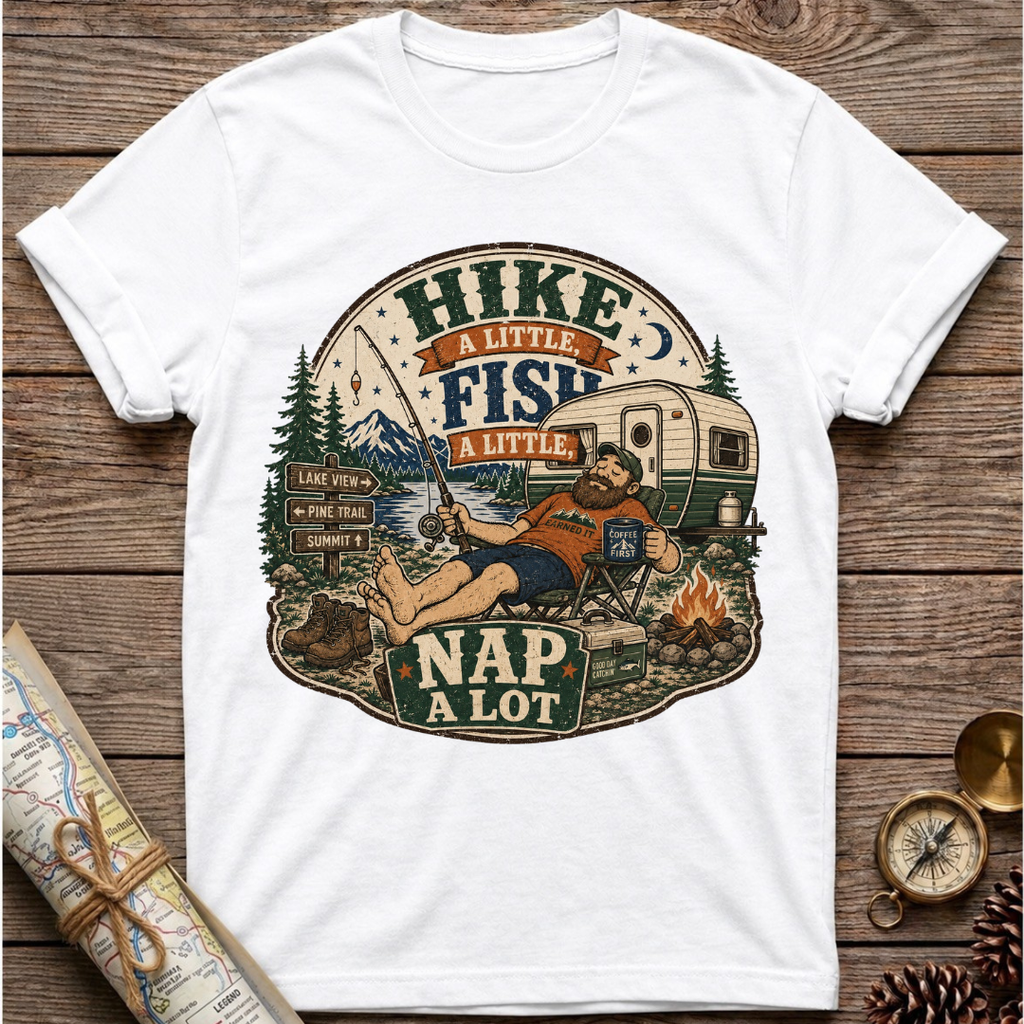 Hike A Little, Fish A Little T-Shirt