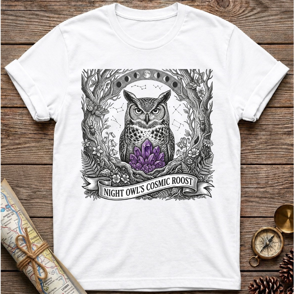 Night Owl's Cosmic Roost T-Shirt