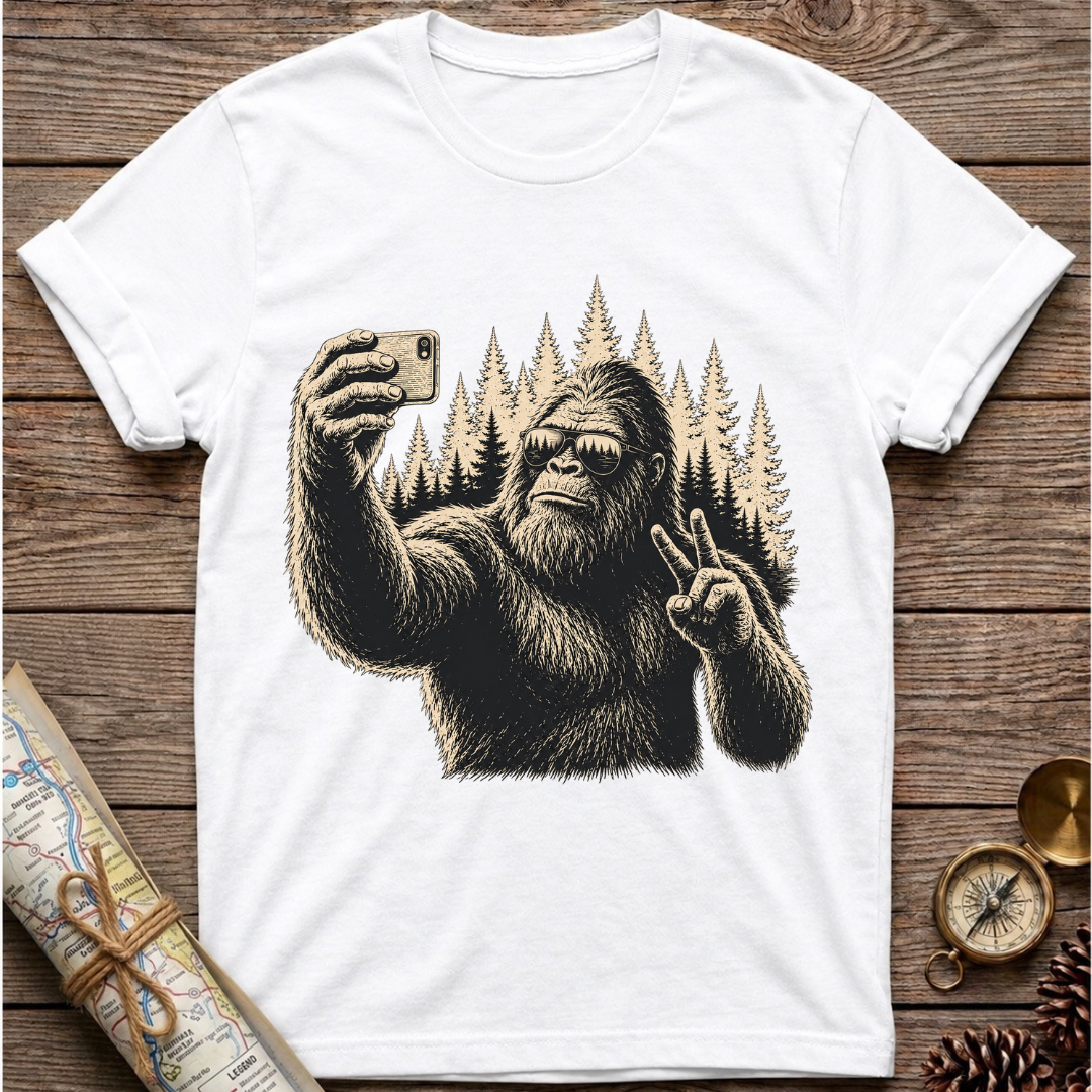 Bigfoot Taking Selfie T-Shirt